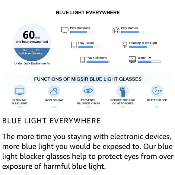 Blue Light Glasses Translucent - Picture 6 of 6